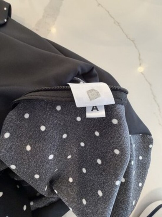 LOFT Black/White Polka Dot Wait Tie Faux Wrap 3/4 Sleeve Mini Skater Dress, Sz 8 - Picture 7 of 16